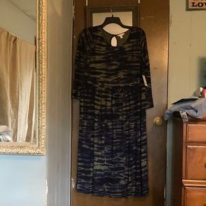 Terra & Sky Plus Size Baby Doll tie-dye Dress